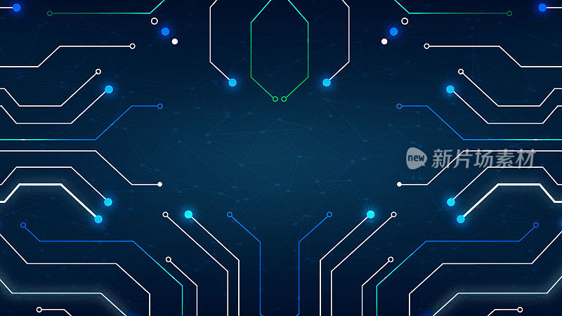 Technology Blue Lines Background